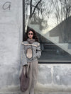 Daniel Andresen Knit Skirt Collection Handmade in Belgium DA-CARDINAL-SHA Virgin wool Sand PDA7 1